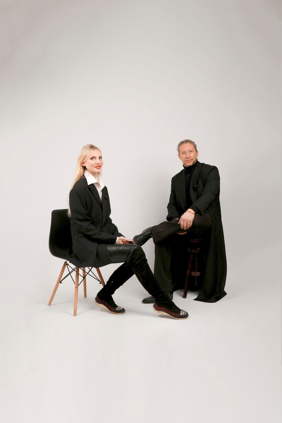 FX Pelissier and Olga Korovina in a studio setting